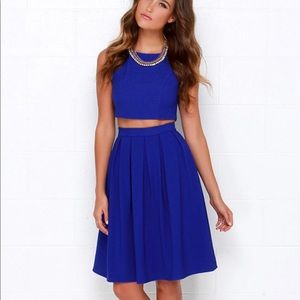 Lulu’s Royal Blue Two-Piece Midi Dress